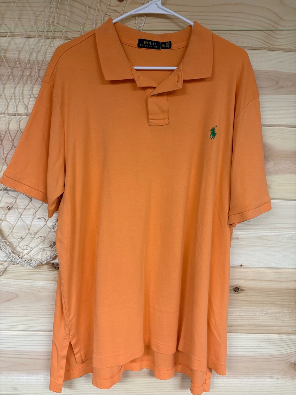 Polo by Ralph Lauren Orange Short-Sleeve Polo with Green Pony